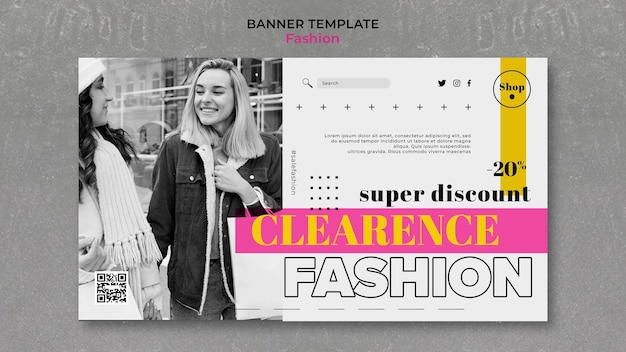 Free PSD fashion sale banner template