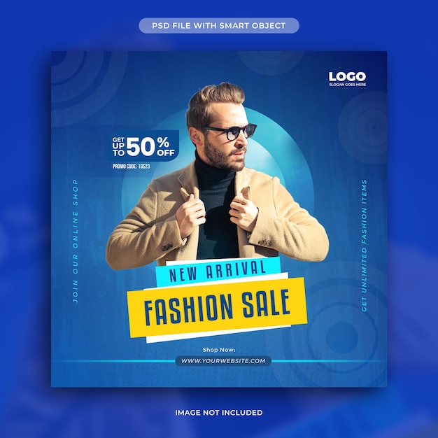 Fashion sale social media instagram post template