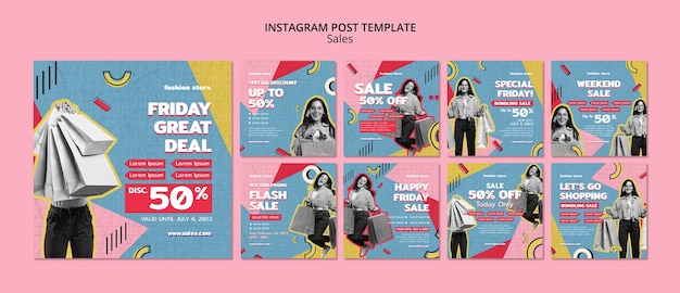 Free PSD fashion sales template design