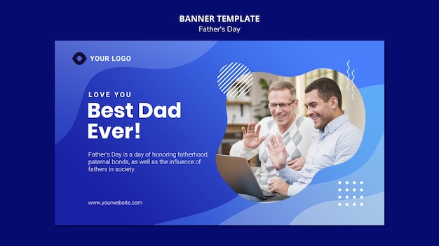 Free PSD father's day banner template