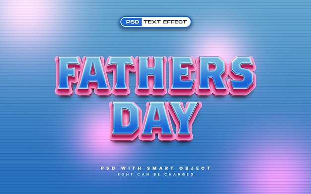 Free PSD fathers day text effect