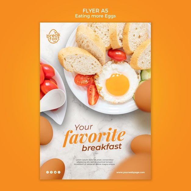 Favorite breakfast flyer template