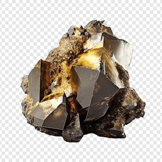 Free PSD fes2 pyrite isolated on transparent background