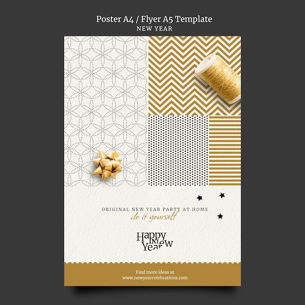 Festive new year eve print template