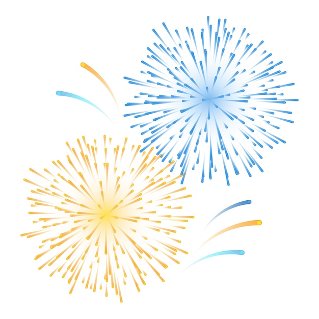 Free PSD fireworks element isolated