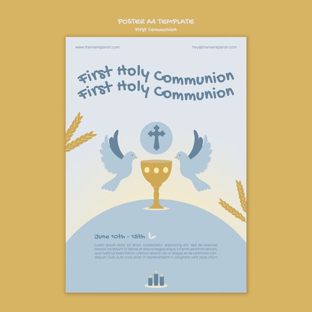 First communion poster template