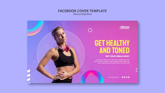 Free PSD fitness nutrition facebook cover