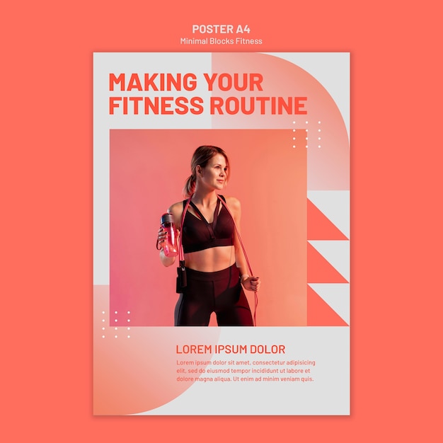 Free PSD fitness poster template