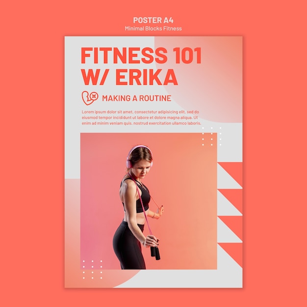 Free PSD fitness poster template