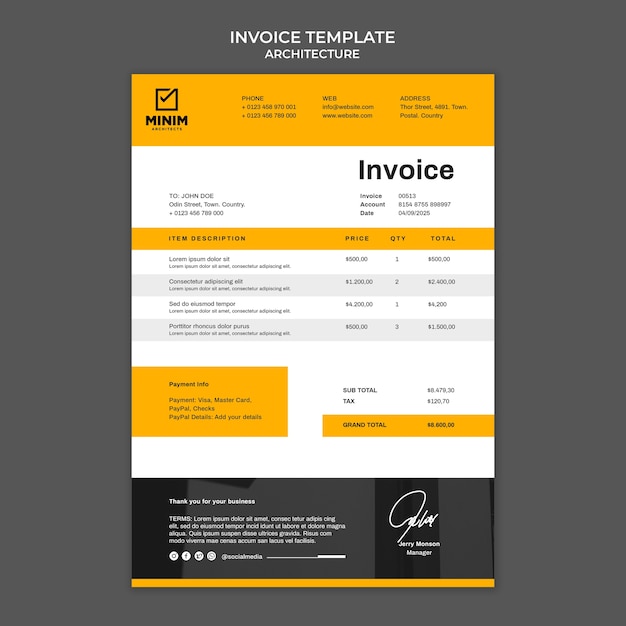 Flat design architecture template