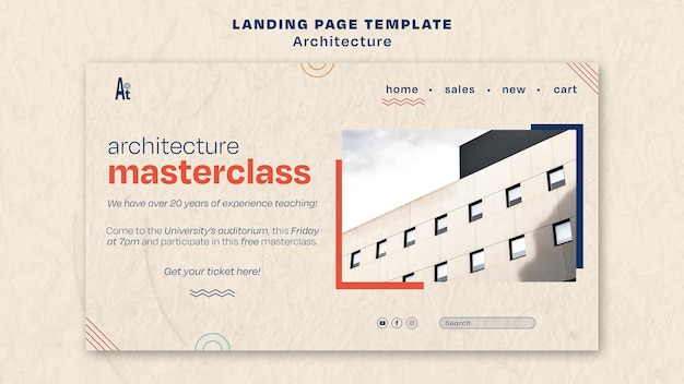 Free PSD flat design architecture template