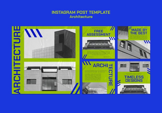 Free PSD flat design architecture template