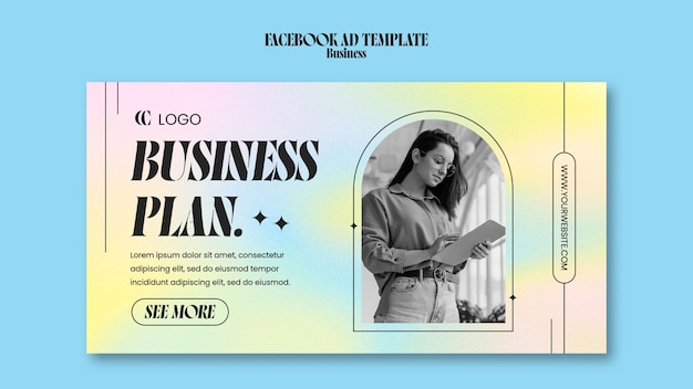 Free PSD flat design business template