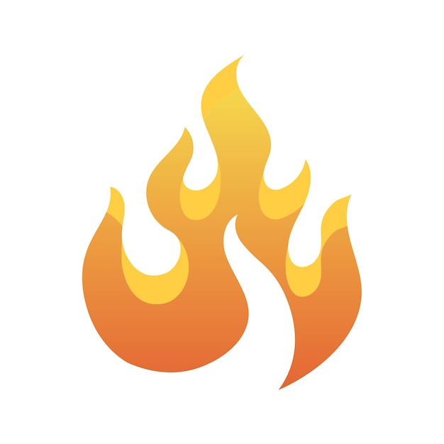 Free PSD flat design flames isolated