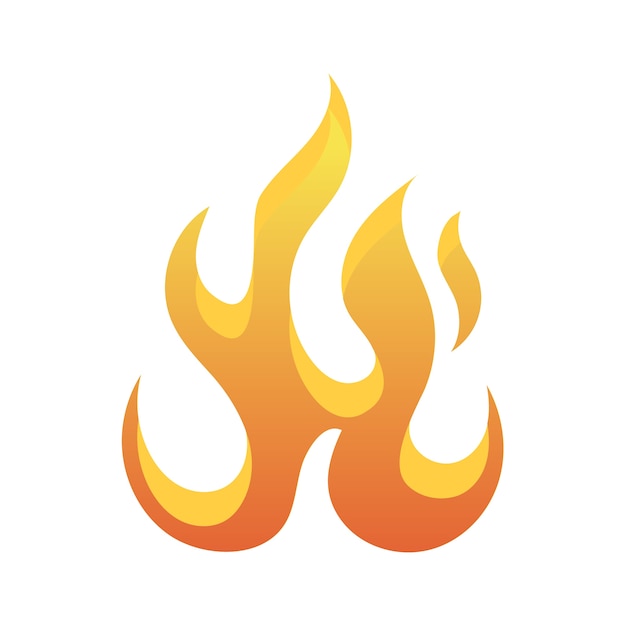 Free PSD flat design flames isolated