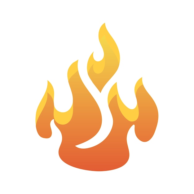 Free PSD flat design flames isolated