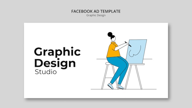 Free PSD flat design graphic design template