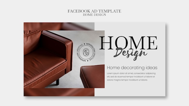 Free PSD flat design home design template