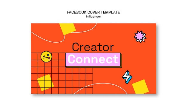 Flat design influencer template