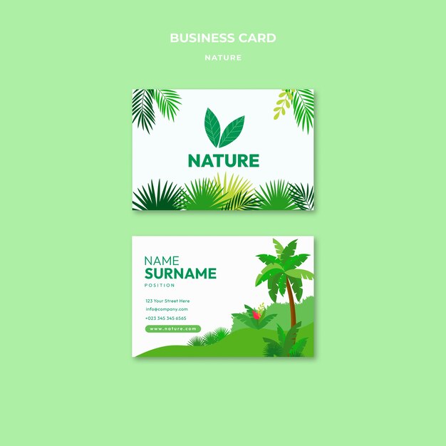 Flat design nature template