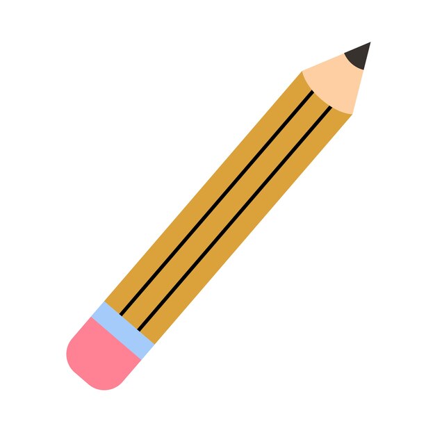 Flat design pencil  illustration