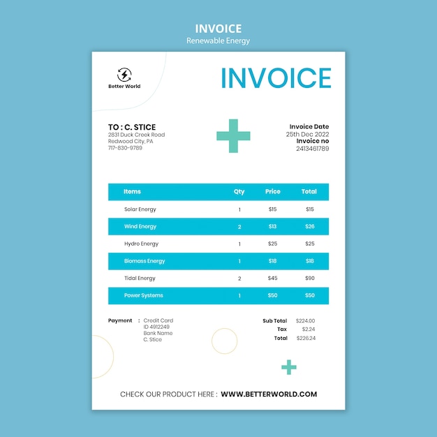 Flat design renewable energy template