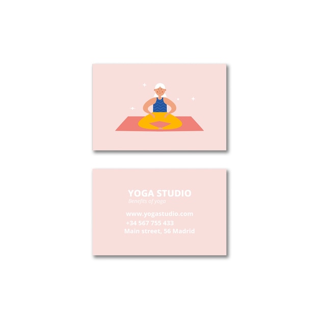 Free PSD flat design yoga studio template