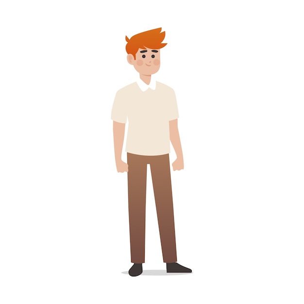 Free PSD flat man character