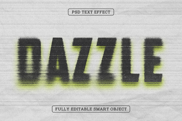 Free PSD flicker style dazzle text effect