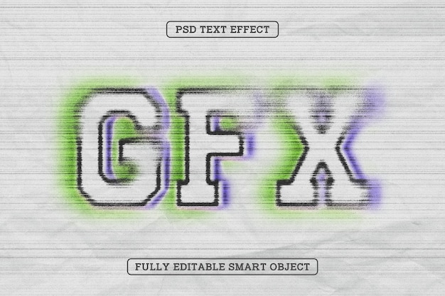 Free PSD flicker style gfx text effect