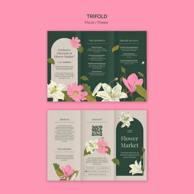 Free PSD floral  market template