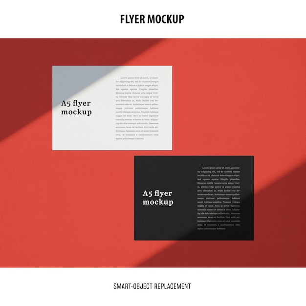 Free PSD flyer mockup