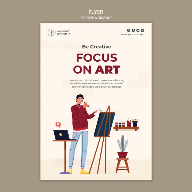 Focus on art flyer template