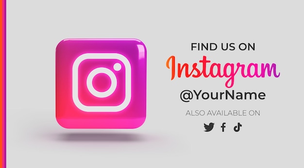 Free PSD follower acquisition banner for instagram