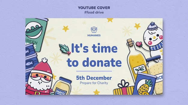 Free PSD food drive event youtube cover