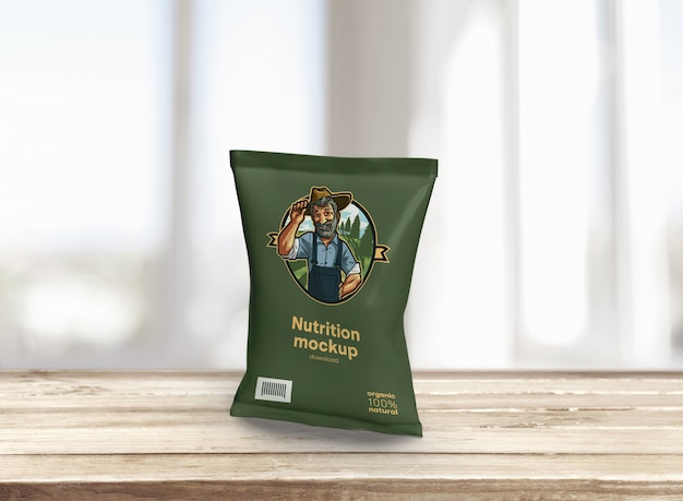 Free PSD food packaging mockup