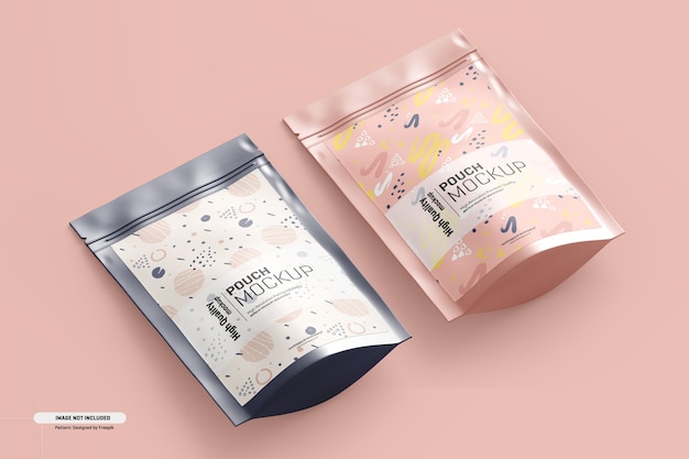 Free PSD food supplement pouch packaging mockup