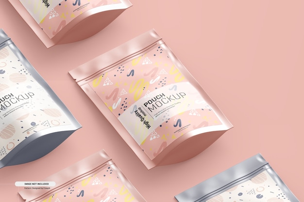 Free PSD food supplement pouch packaging mockup
