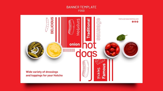 Free PSD food template banner design template