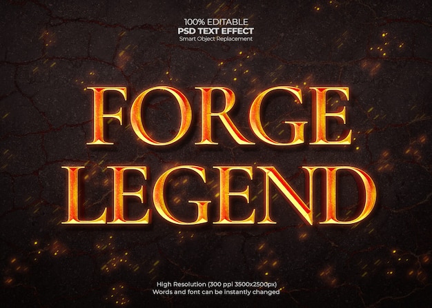 Forge legend text effect