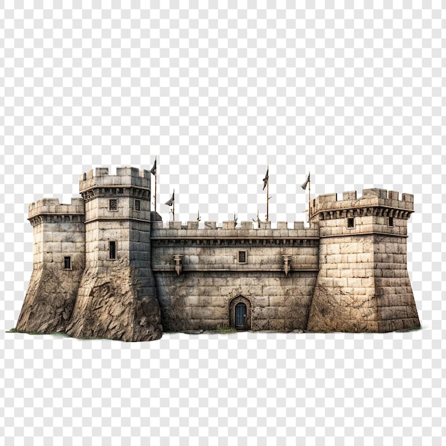 Free PSD fort house isolated on transparent background