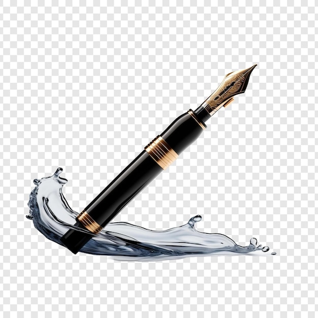 Free PSD fountain pen isolated on transparent background