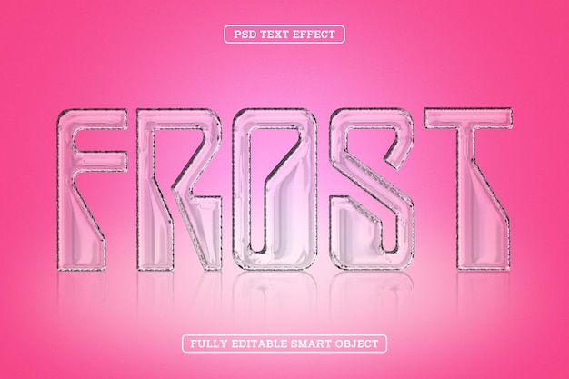 Free PSD frosted glass style text effect