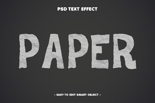 Free PSD fun comic on paper text effect