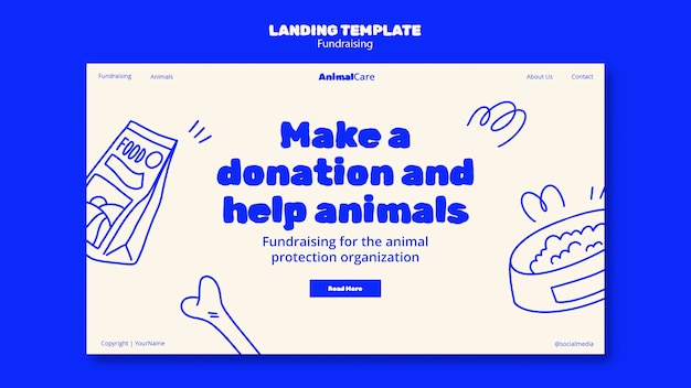 Free PSD fundraising  template design