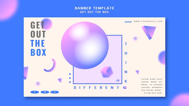 Free PSD get out the box concept banner template