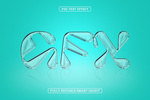 Free PSD gfx glass style text effect