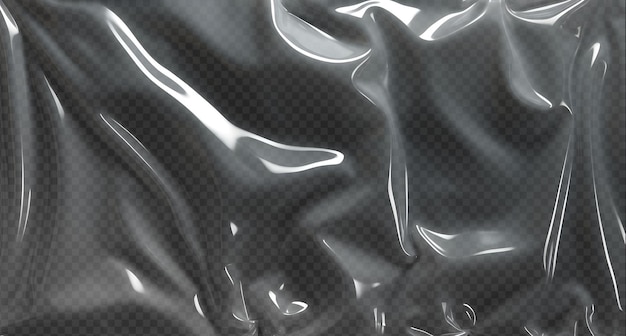 Free PSD glossy transparent plastic film isolated on background