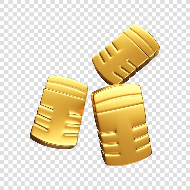 Free PSD golden lighter icon isolated 3d render illustration