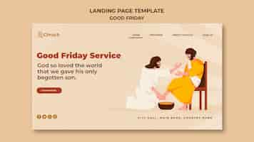 Free PSD good friday landing page